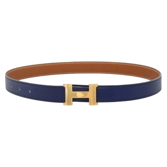 HERMES Constance Belt Leather Gold Blue - Picture 1 of 12